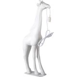 Clayre & Eef Vloerlamp Giraf 48x18x99 cm Wit Polyresin Staande Lamp