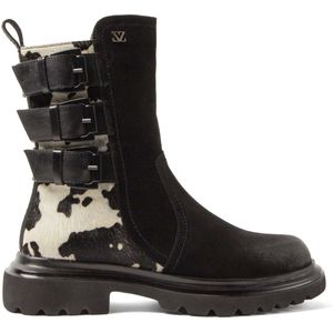 Lazamani - Maddy Dames Boots Suede Black/White - Maat 41