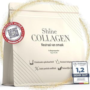 Shine collageen poeder, 300 gr peptide type 1,2 en 3, premium hydrolysaat