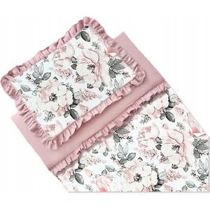 Kinderbeddengoed 100x160 Katoen met Ruches - Roze