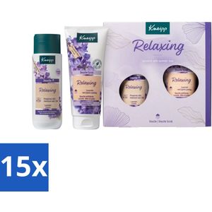15 x Kneipp - Relaxing Favourites Geschenkset - Lavendel - Douche Scrub - Ontspanning - Verzorging - Natuurlijke Ingrediënten - Vegan