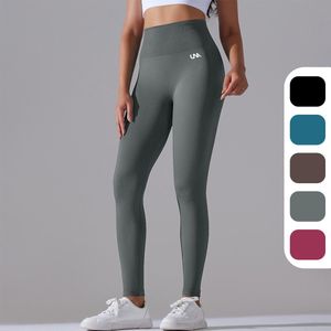 UNA - Sportlegging dames - Sportkleding dames - Sportbroek dames - Yoga Kleding Dames - Scrunch - Tiktok - Squat proof - High waist - Shapewear - Grijs Maat L