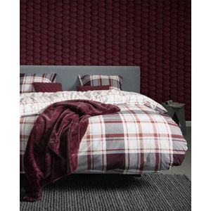 Essenza Novan Dekbedovertrek - Flanel - Litsjumeaux XL - 260x200/220 cm - Burgundy