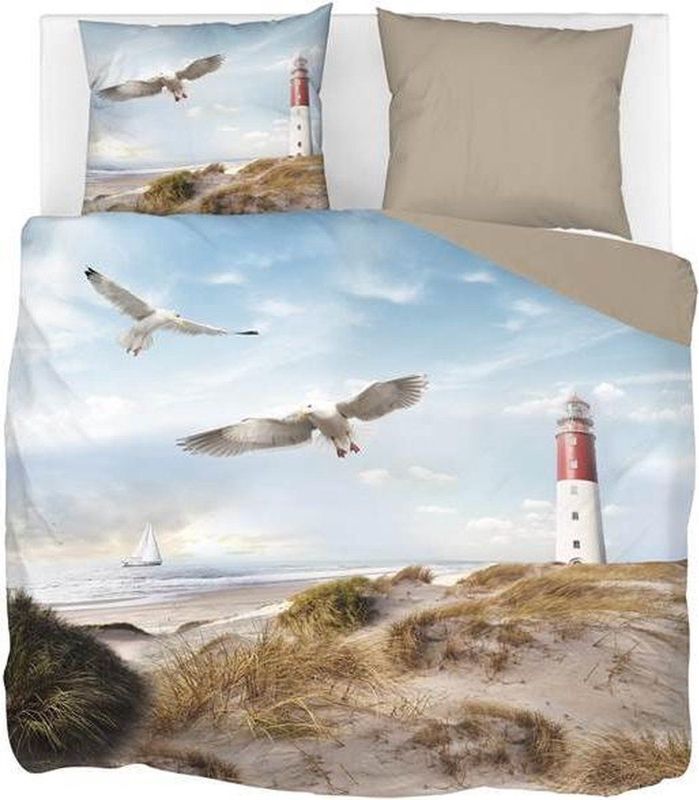 Snoozing Lighthouse - Dekbedovertrek - Multi kleur - Katoensatijn - 200x200/220 cm + 2 kussenslopen 60x70 cm