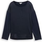 TOM TAILOR - Shirt - Marine - Lange Mouwen - Losse Pasvorm