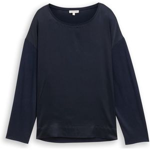 TOM TAILOR - Shirt - Marine - Lange Mouwen - Losse Pasvorm