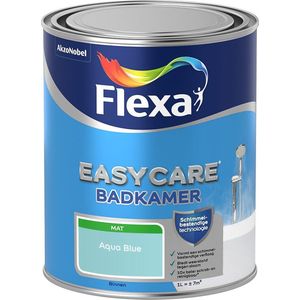Flexa | Easycare Muurverf Mat Badkamer | Aqua Blue - Kleur van het jaar 2004 | 1L
