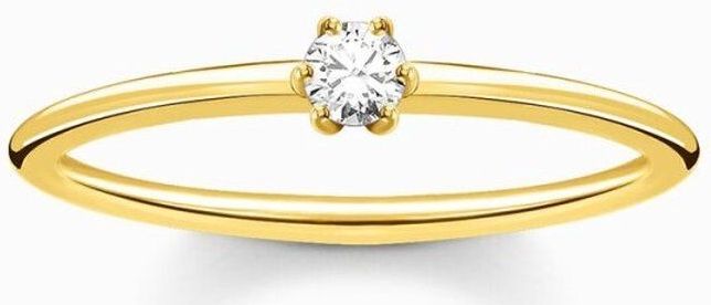 Thomas Sabo - Damesring - 925 Zilver - 1 Zirkonia - Goud
