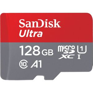 SanDisk Ultra Micro SDXC 128GB - UHS1 & A1 - Met Adapter