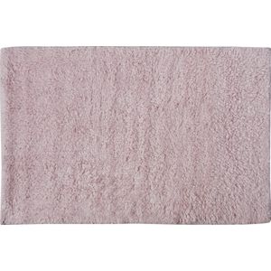 MSV Badkamerkleedje/badmat - voor op de vloer - lichtroze - 45 x 70 cm - polyester/katoen