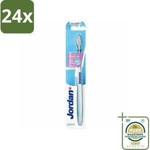 Jordan - Tandenborstel - Target Sensitive - Ultra Soft - Voordeelverpakking - 24 stuks - Zachte tandenborstel - Kleine borstelkop
