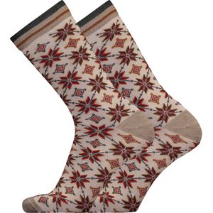Uphillsport Herfstster Merino Wollen Sokken 2-Pack - Zand - Maat 39-42 - Unisex Wollen Sokken