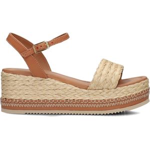 Unisa Kebec Sandalen - Met Sleehak - Dames - Bruin - Maat 40