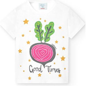 Boboli 298009 T-shirt Met Korte Mouwen Wit 9 Months Meisjes