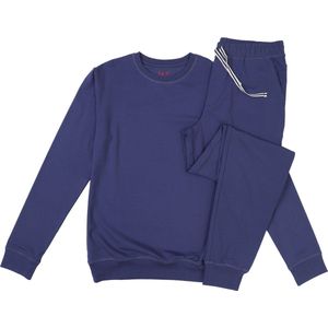 La-V pyjamaset sportieve voor heren blauw XL