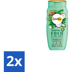 Lovea – Shampoo – Kokos & Groene Thee – Verfrissend – 250 ml - Voordeelverpakking - 2 stuks