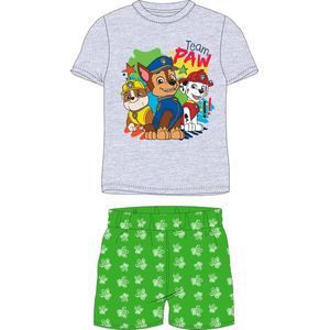 Paw Patrol team Paw shortama/pyjama grijs/groen katoen maat 140