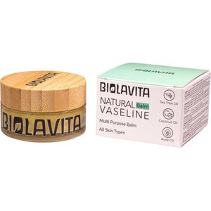 Biolavita - Natuurlijke Vaselinebalsem - voor een Droge en Eczeem-Gevoelige Huid - Vermindert Jeuk - Natuurlijke Vaselinebalsem - Zonder Parfum