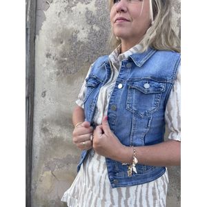 Hill Fashion - Gilet - Spijkerstof - Blauw - Maat S