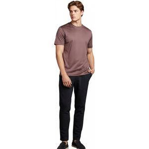 Glans Shirt Heren - Mauve - Rood Bruin - T-shirt - Glimmend - Maat S