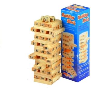 Jenga - Arcadespel met cijfers + dobbelstenen - Geschikt voor 2-6 spelers