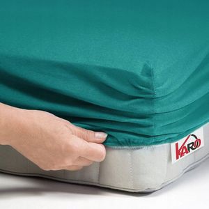 Jersey laken met elastiek 120x200 cm donkerturkoois KARO