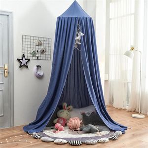 Bedhemel voor kinderen - Hangend rond bedgordijn met insectennet - Prinses thema - Kinderkamer en speelkamer decoratie - Blauw