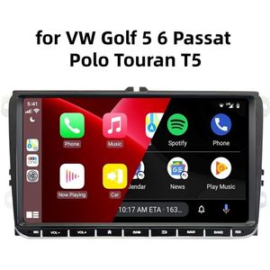 9"" Android 13 Car Radio with CarPlay and GPS Navi for VW Golf 5/6, Passat, Polo, Touran & T5