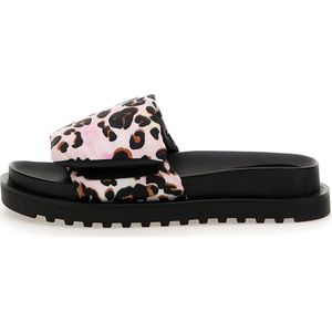 Guess Fabetzy Dames Slippers - Leopard - Maat 38