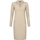 Felix Hardy Gebreide Jurk 100% Katoen Dames Beige - L