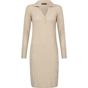 Felix Hardy Gebreide Jurk 100% Katoen Dames Beige - L