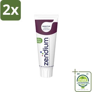 Zendium Tandpasta Sensitive 75 ml - Voordeelverpakking - 2 stuks - Tandpasta gevoelige tanden - Natuurlijke enzymen