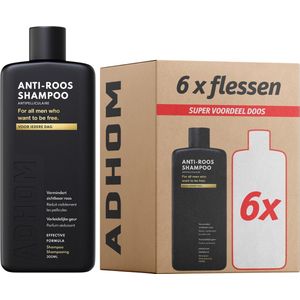ADHOM Anti-Roos Shampoo - Voordeelbundel voor mannen 6 x 300ml met Caffeine