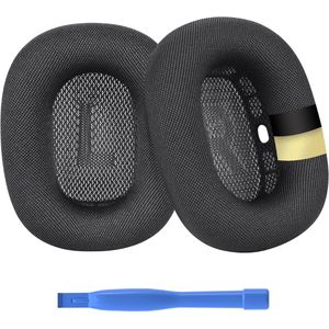 Vervangende Oorkussens voor AirPods Max Hoofdtelefoon van MMOBIEL – Premium - Mesh Fabric Koptelefoon Oorkussens met Siliconen Laag – Noise Isolation Hoofdtelefoon Earpads – Space Grey