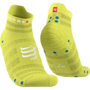 Pro Racing Socks v4.0 Ultralight Run Low - Primerose/Fjord Blue- Hardloopsokken
