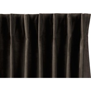 Lifa-Living - gordijn - fluweel - verduisterend - wasbaar - donker taupe - 150 x 250 cm