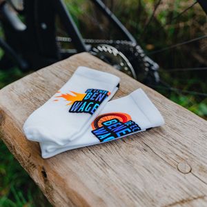 Fietssokken De Echte Benenwagen Wit Hoog