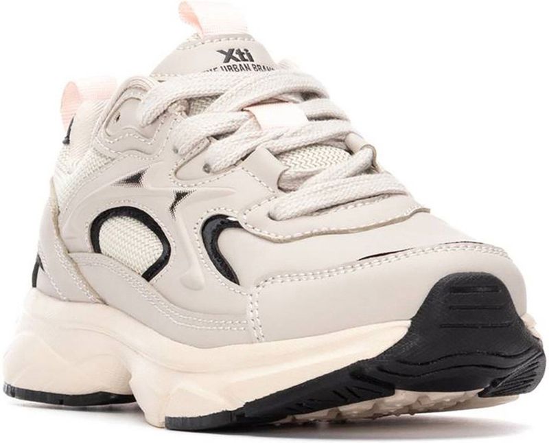 Xti Kidsvoor meisjes. 15136301-BEIGE Trein 151363 beige (31), Plat, Veters, Casual, kinderkleding