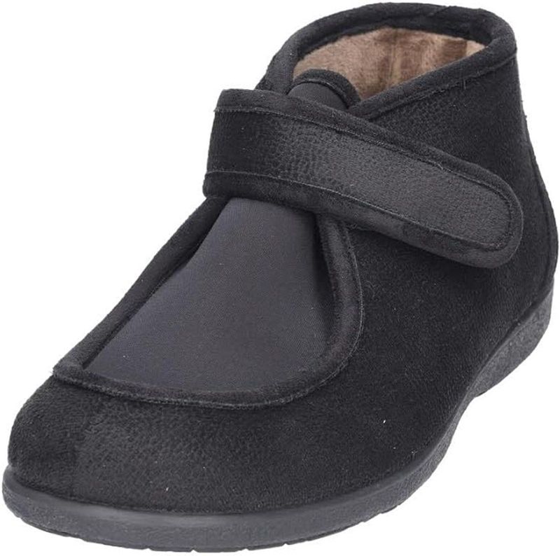 Varomed - Huisschoen - Zwart - Effectstof - Comfortabele Pasvorm