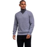 FALKE - Gebreide Trui - Heren - V-hals - Parelstructuur - RWS-gecertificeerde Scheerwol