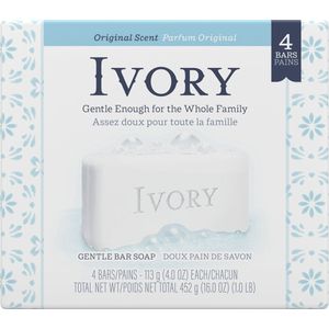 Ivory - Bar Soap - Original Scent - All Skin Types - Zeep - 4 stuks