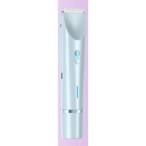 Elektrische scheerapparaat voor vrouwen, pijnloos, baard-epilator, been-, bikini- en lichaamshaartrimmer, gezichts-epilator voor vrouwen, blauw