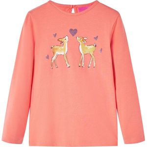 vidaXL - Kindershirt - Koraalkleurig - Lange Mouwen