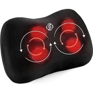 Equivera Massagekussen - Nek Massageapparaat - Rug- En Schoudermassage - Verwarmingsfunctie - Spierpijnverlichting - Ontspanning