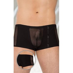 SoftLine Collection Sexy transparente heren boxers met visnet Zwart XL