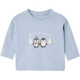 Vertbaudet T-shirt baby met lange mouwen en pinguïnprint