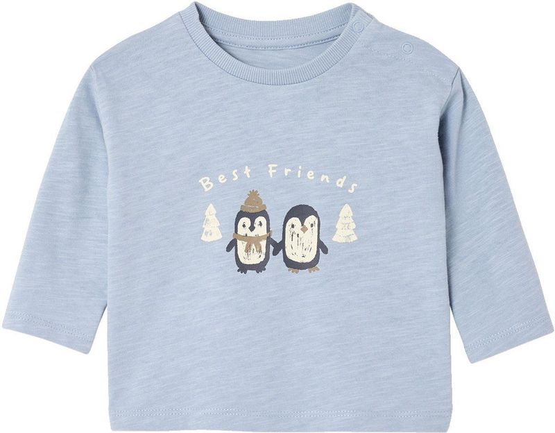 Vertbaudet T-shirt baby met lange mouwen en pinguïnprint