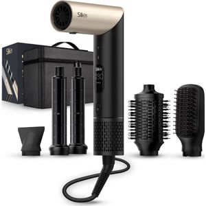 Silk'n Airstyler - SilkyAir Flex 2024 Edition - 5-in-1 Fohnborstel, stijltang en krultang - Zwart