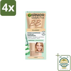 Garnier - SkinActive - BB Cream Classic Light - 5-in-1 Verzorging - 50 ml - Voordeelverpakking - 4 stuks - Lichte huid - Garnier