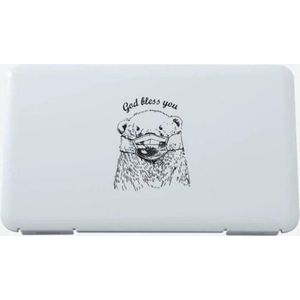 Actica - Opberger - Mondkapjes koffer Beer - Plastic - Wit